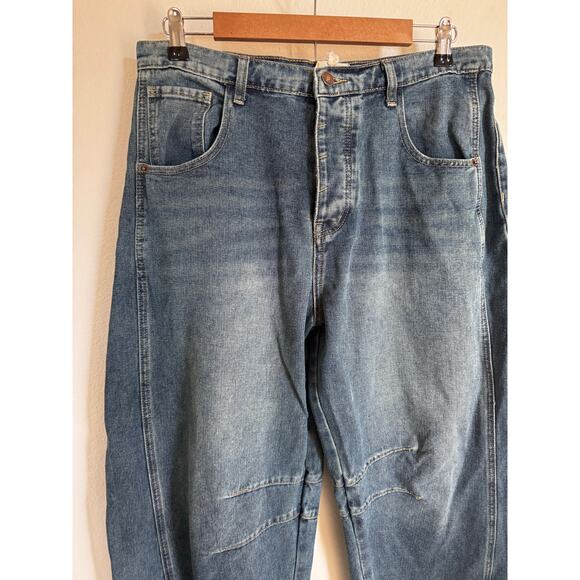 Sage & Fig Women's Barrel Jeans Wide Leg Size Large (10) - Picture 2 of 8